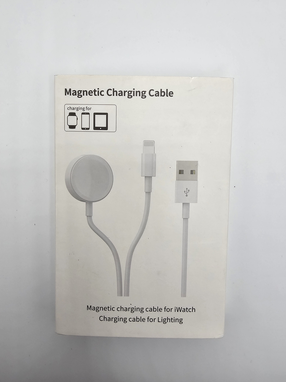 2 in 1 Magnetic Charging Cable for Apple Watch and iPhone Lightning 4.9ft